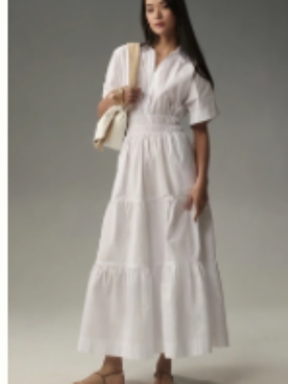 NWT White Somerset Maxi Shirt Dress - XS - Picture 2 of 3